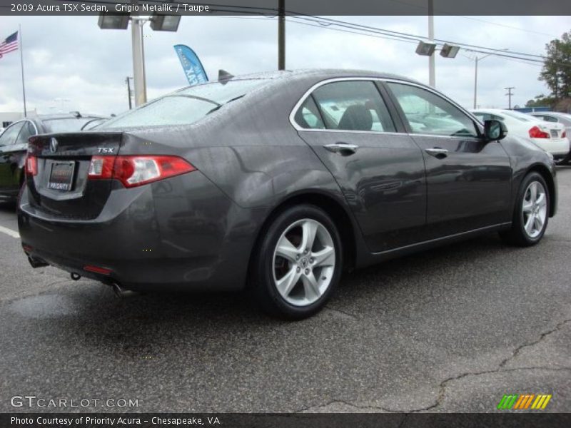 Grigio Metallic / Taupe 2009 Acura TSX Sedan