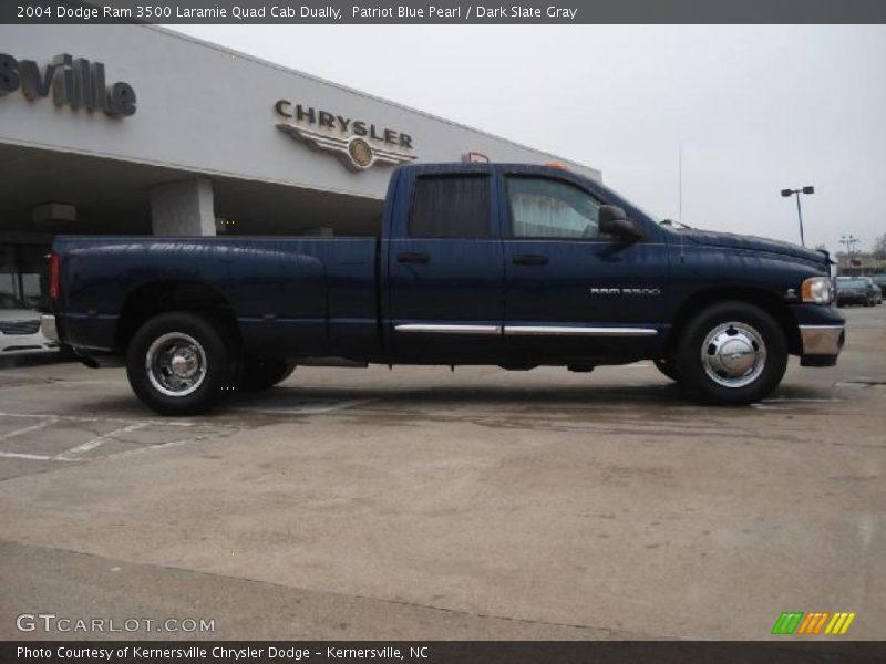 Patriot Blue Pearl / Dark Slate Gray 2004 Dodge Ram 3500 Laramie Quad Cab Dually