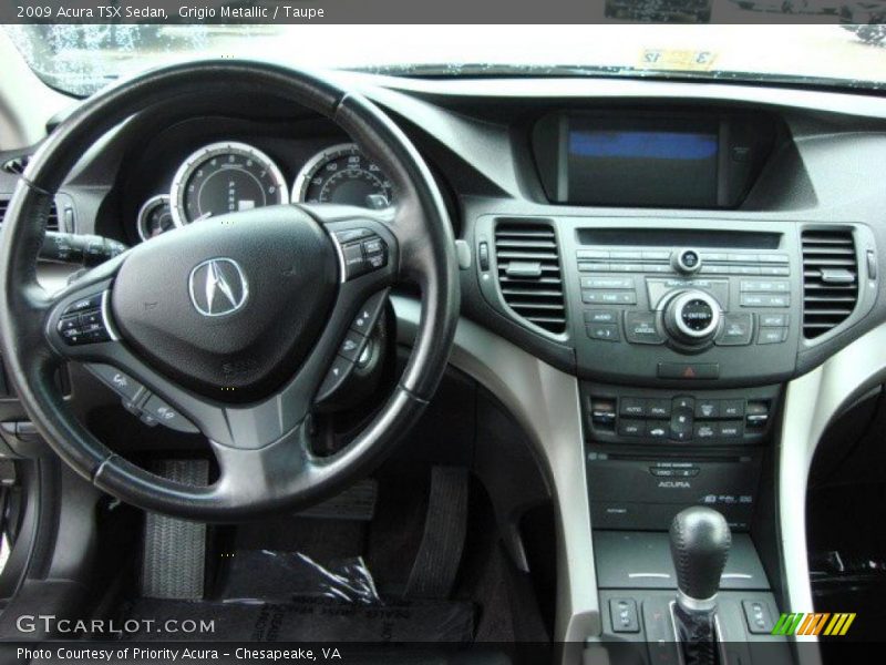 Grigio Metallic / Taupe 2009 Acura TSX Sedan