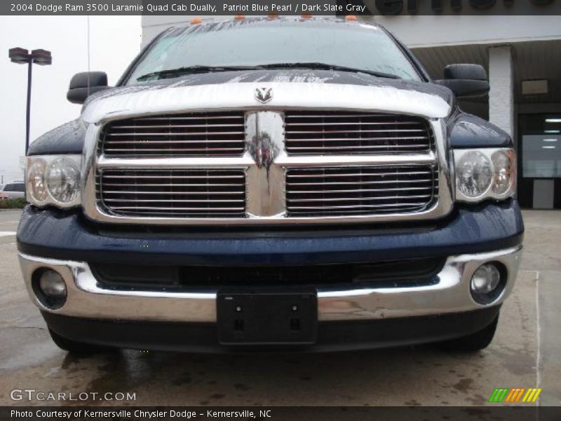 Patriot Blue Pearl / Dark Slate Gray 2004 Dodge Ram 3500 Laramie Quad Cab Dually