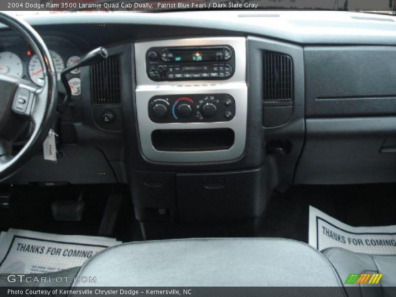 Patriot Blue Pearl / Dark Slate Gray 2004 Dodge Ram 3500 Laramie Quad Cab Dually