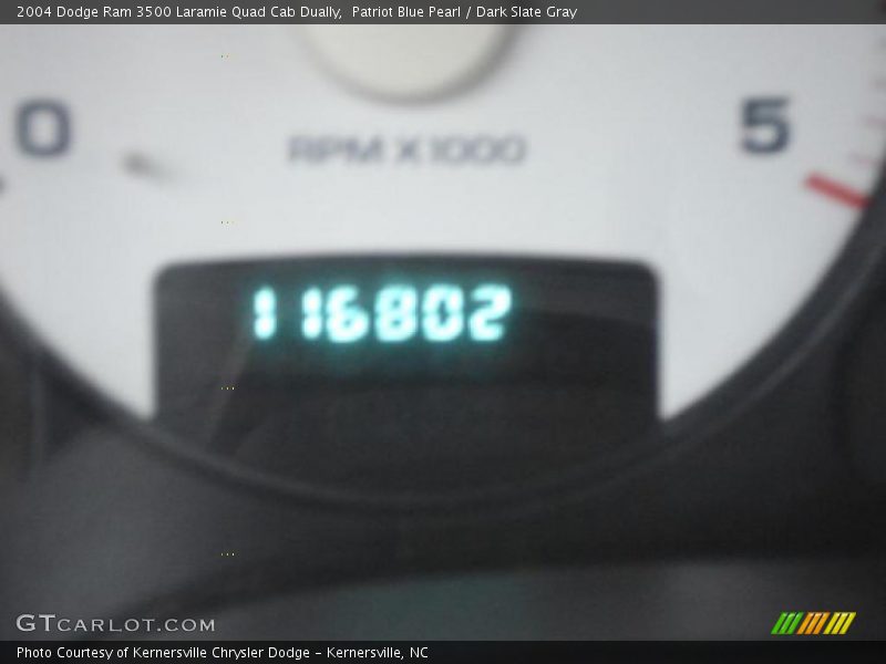 Patriot Blue Pearl / Dark Slate Gray 2004 Dodge Ram 3500 Laramie Quad Cab Dually