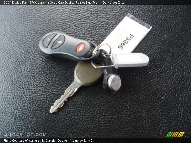 Patriot Blue Pearl / Dark Slate Gray 2004 Dodge Ram 3500 Laramie Quad Cab Dually