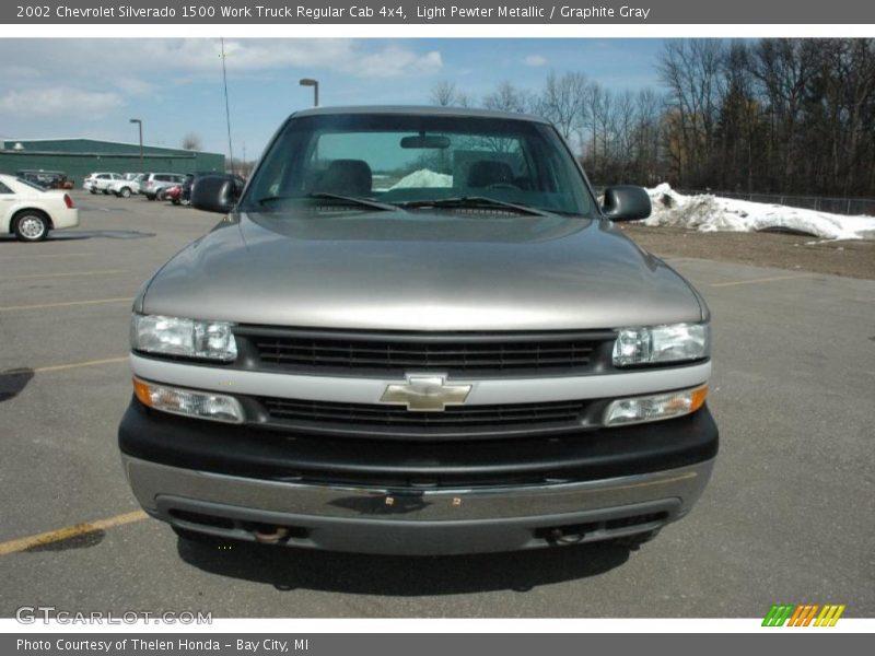 Light Pewter Metallic / Graphite Gray 2002 Chevrolet Silverado 1500 Work Truck Regular Cab 4x4
