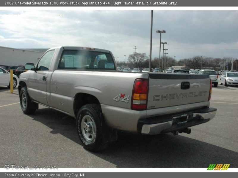 Light Pewter Metallic / Graphite Gray 2002 Chevrolet Silverado 1500 Work Truck Regular Cab 4x4