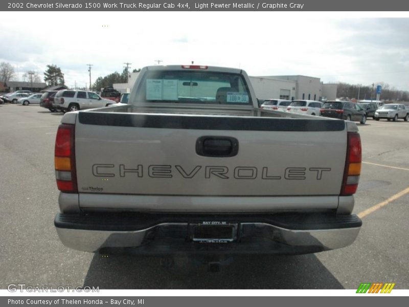 Light Pewter Metallic / Graphite Gray 2002 Chevrolet Silverado 1500 Work Truck Regular Cab 4x4