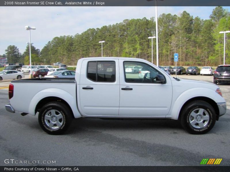 Avalanche White / Beige 2008 Nissan Frontier SE Crew Cab