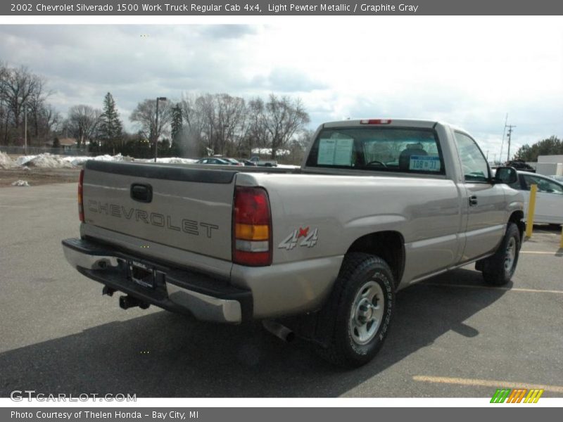 Light Pewter Metallic / Graphite Gray 2002 Chevrolet Silverado 1500 Work Truck Regular Cab 4x4