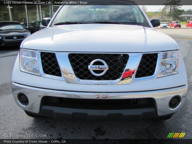 Avalanche White / Beige 2008 Nissan Frontier SE Crew Cab
