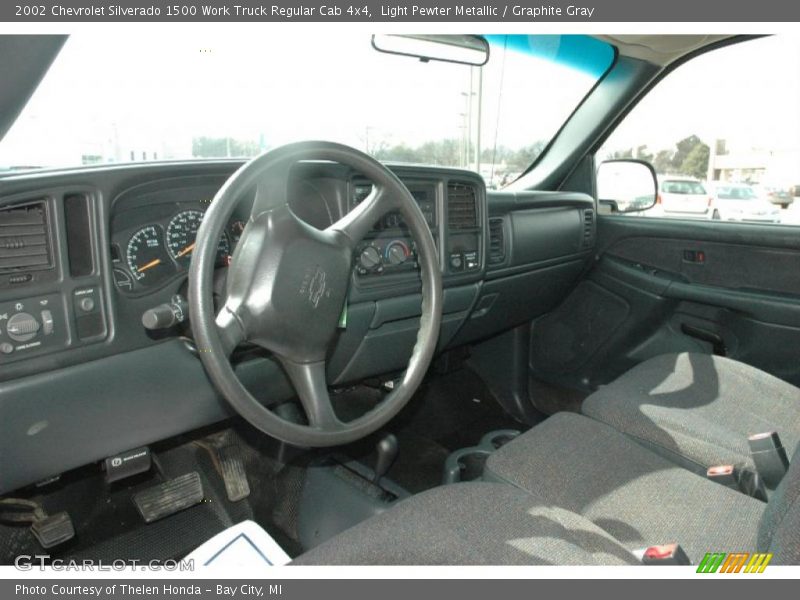 Light Pewter Metallic / Graphite Gray 2002 Chevrolet Silverado 1500 Work Truck Regular Cab 4x4