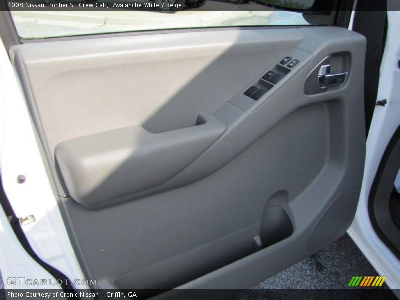 Avalanche White / Beige 2008 Nissan Frontier SE Crew Cab