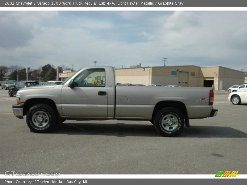 Light Pewter Metallic / Graphite Gray 2002 Chevrolet Silverado 1500 Work Truck Regular Cab 4x4