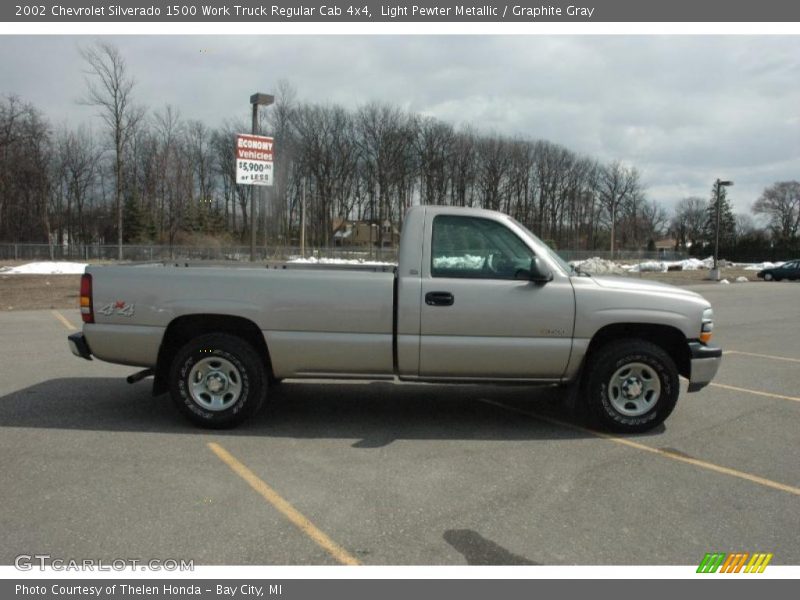 Light Pewter Metallic / Graphite Gray 2002 Chevrolet Silverado 1500 Work Truck Regular Cab 4x4