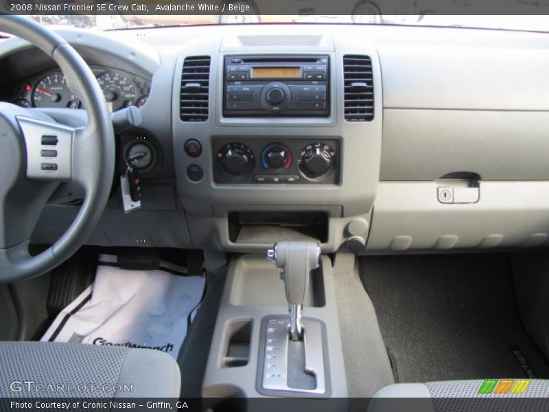 Avalanche White / Beige 2008 Nissan Frontier SE Crew Cab