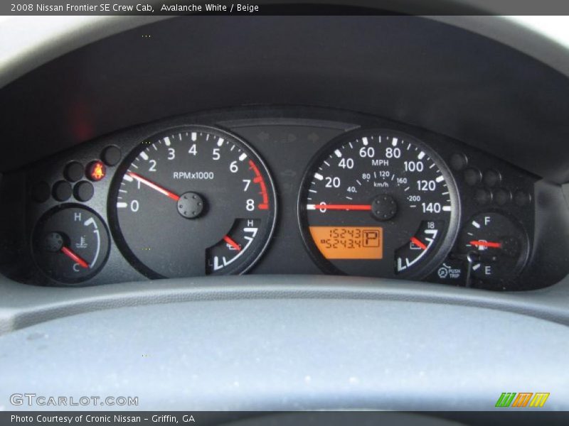 Avalanche White / Beige 2008 Nissan Frontier SE Crew Cab