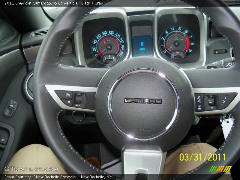 Black / Gray 2011 Chevrolet Camaro SS/RS Convertible