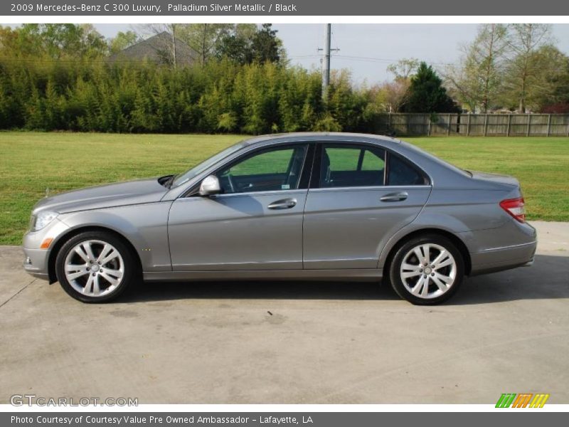 Palladium Silver Metallic / Black 2009 Mercedes-Benz C 300 Luxury