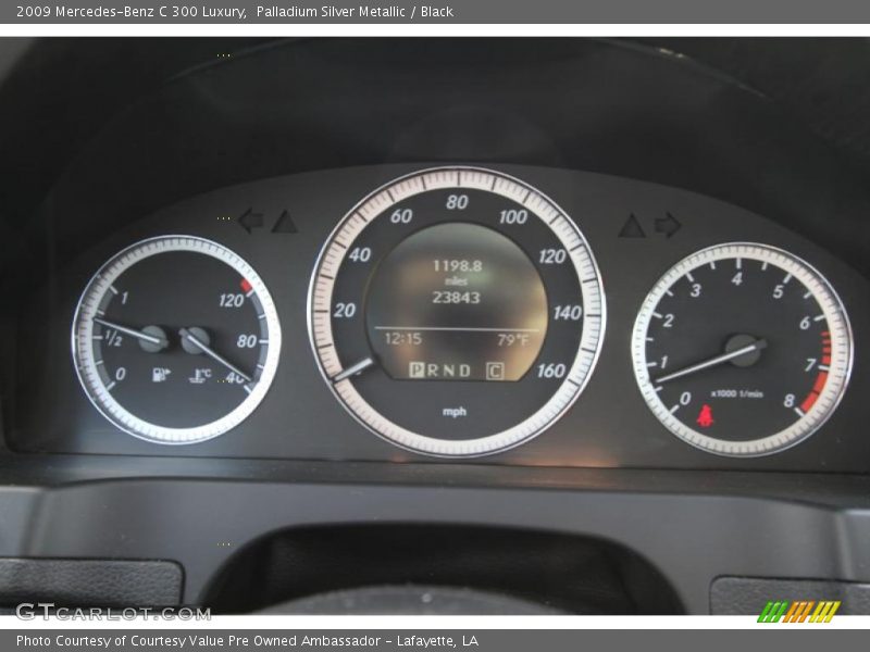 Palladium Silver Metallic / Black 2009 Mercedes-Benz C 300 Luxury