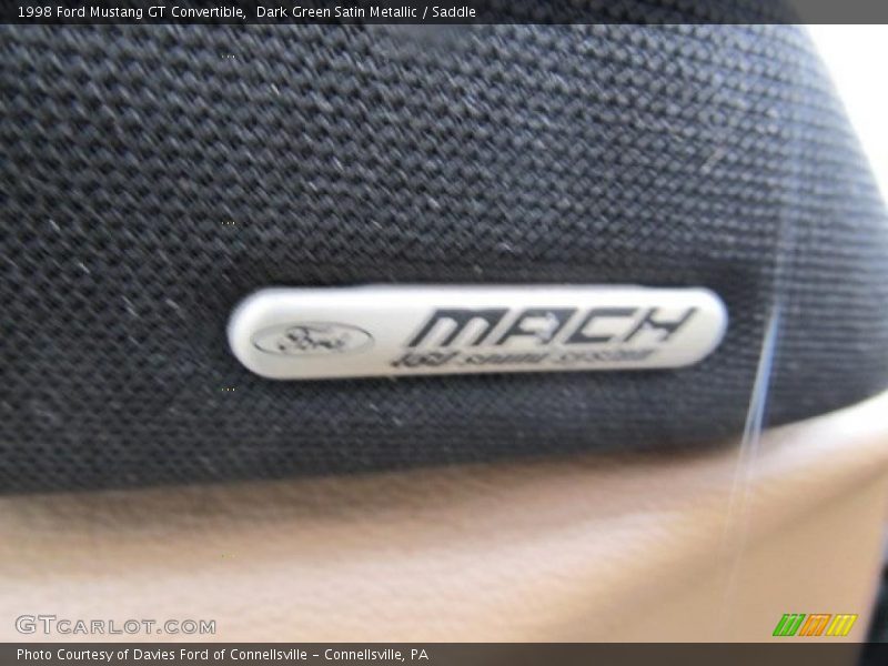 Dark Green Satin Metallic / Saddle 1998 Ford Mustang GT Convertible