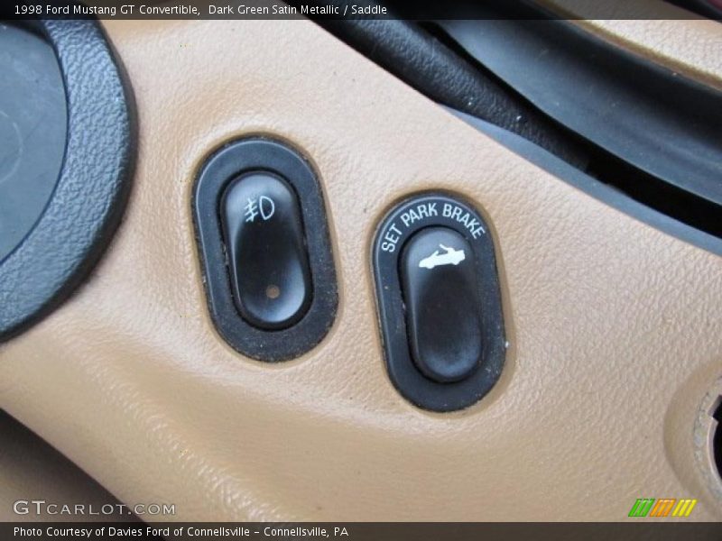 Dark Green Satin Metallic / Saddle 1998 Ford Mustang GT Convertible