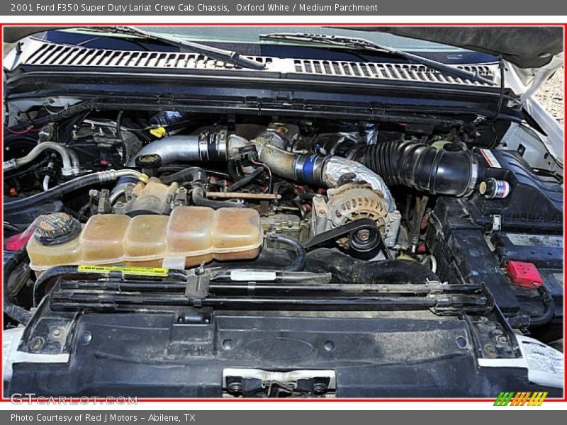 Oxford White / Medium Parchment 2001 Ford F350 Super Duty Lariat Crew Cab Chassis