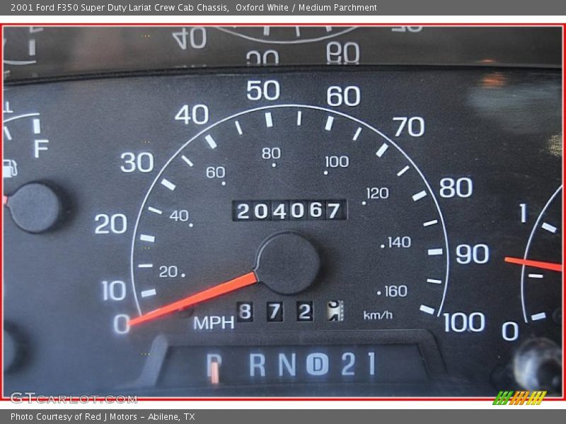 Oxford White / Medium Parchment 2001 Ford F350 Super Duty Lariat Crew Cab Chassis