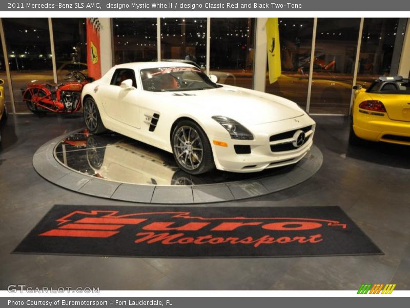 designo Mystic White II / designo Classic Red and Black Two-Tone 2011 Mercedes-Benz SLS AMG