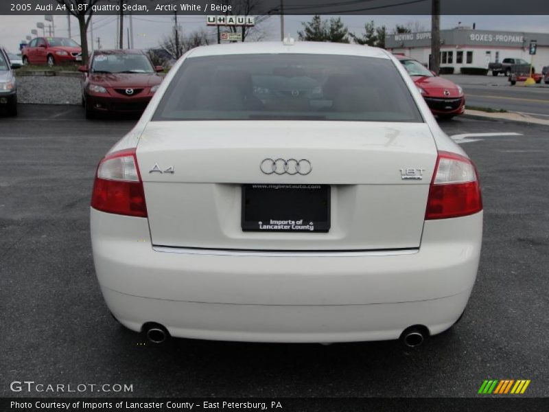 Arctic White / Beige 2005 Audi A4 1.8T quattro Sedan