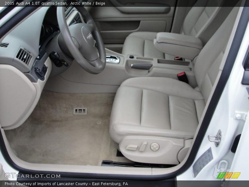 Arctic White / Beige 2005 Audi A4 1.8T quattro Sedan