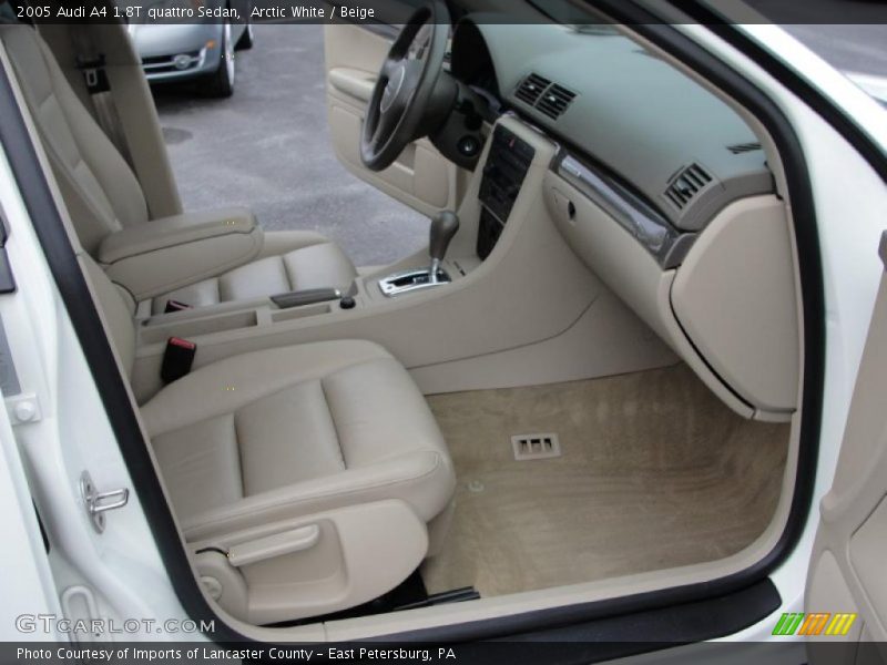 Arctic White / Beige 2005 Audi A4 1.8T quattro Sedan