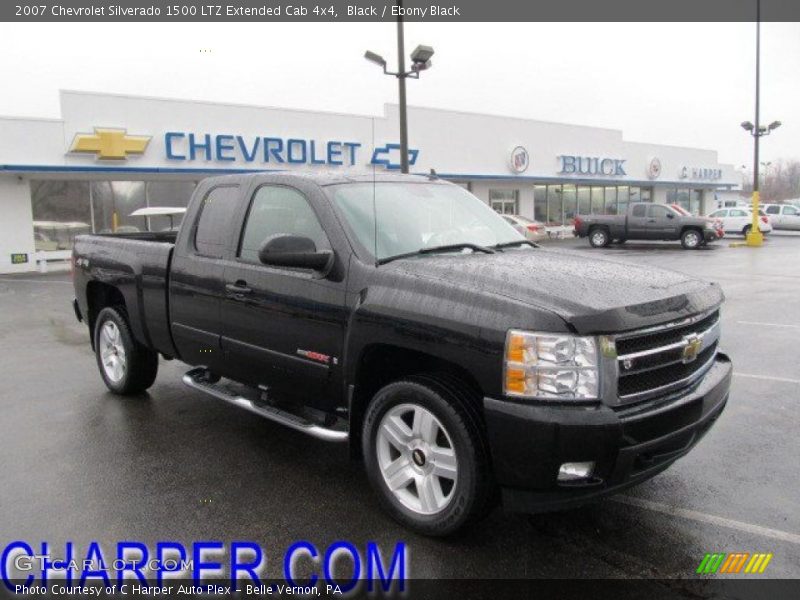 Black / Ebony Black 2007 Chevrolet Silverado 1500 LTZ Extended Cab 4x4