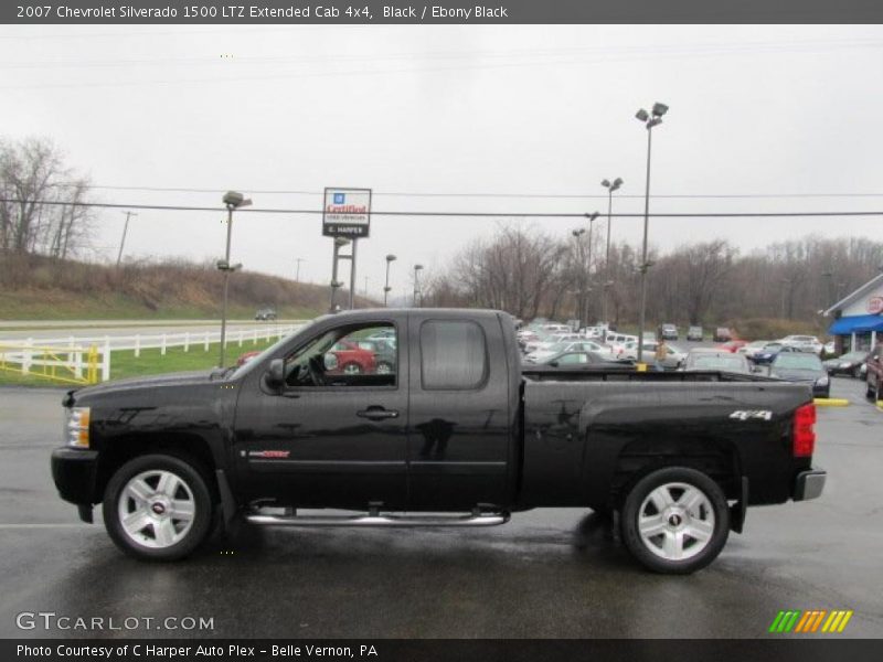 Black / Ebony Black 2007 Chevrolet Silverado 1500 LTZ Extended Cab 4x4