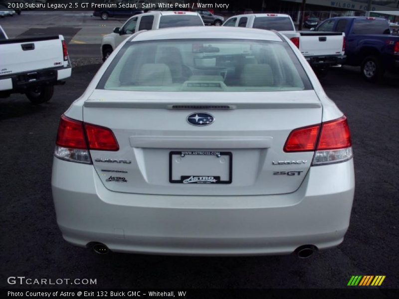 Satin White Pearl / Warm Ivory 2010 Subaru Legacy 2.5 GT Premium Sedan