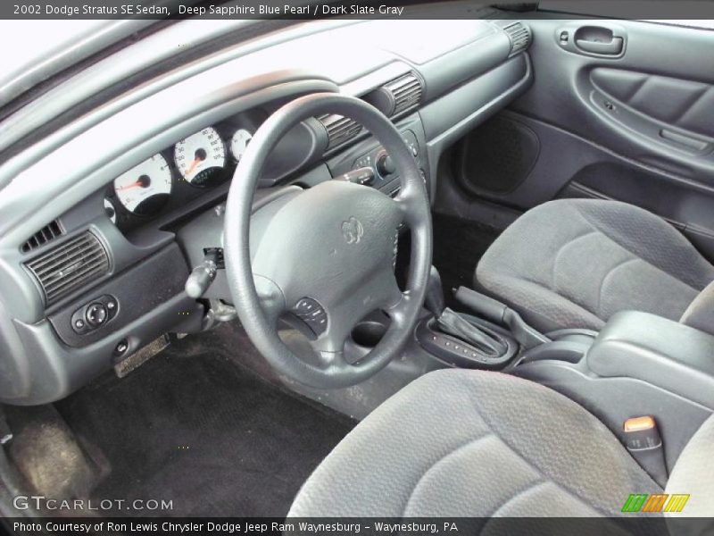 Dark Slate Gray Interior - 2002 Stratus SE Sedan 