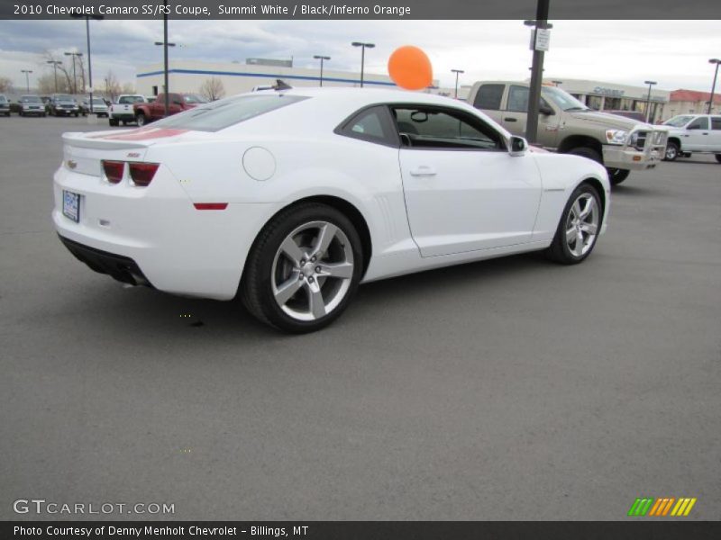 Summit White / Black/Inferno Orange 2010 Chevrolet Camaro SS/RS Coupe