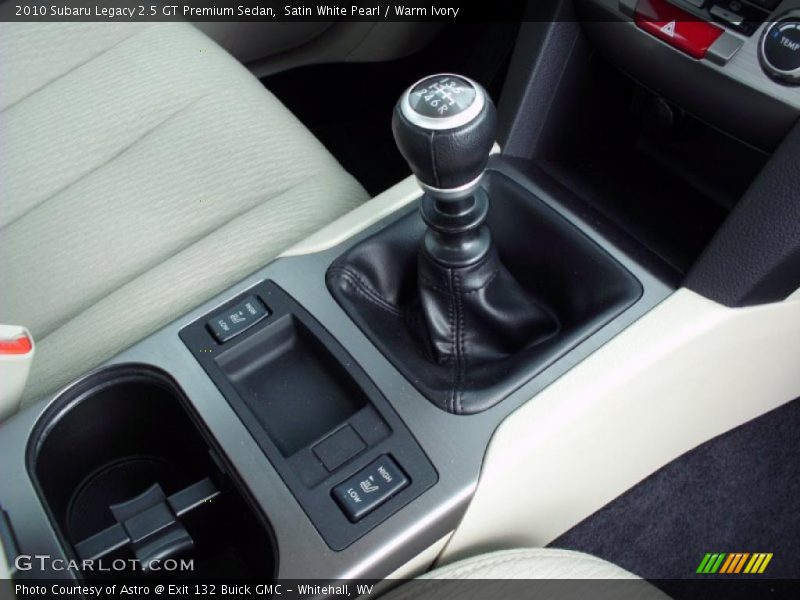  2010 Legacy 2.5 GT Premium Sedan 6 Speed Manual Shifter