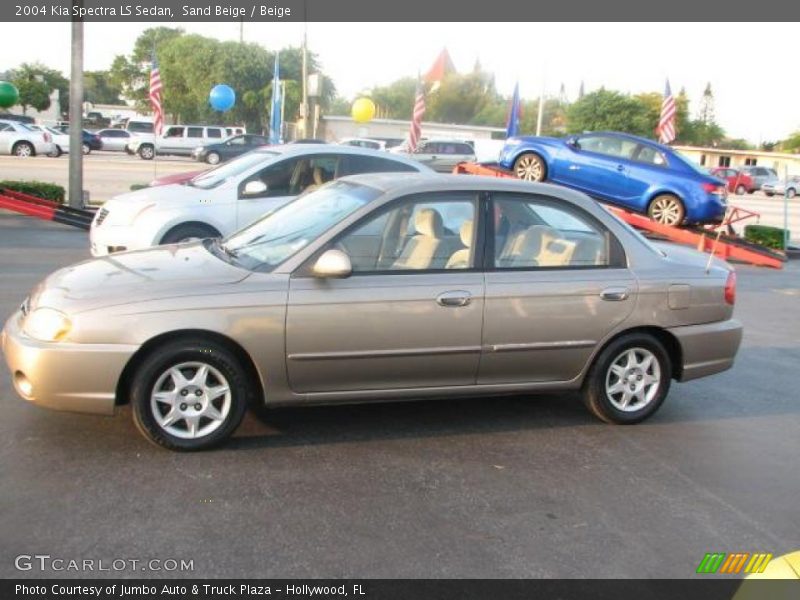 Sand Beige / Beige 2004 Kia Spectra LS Sedan