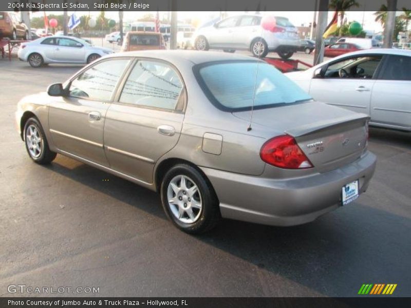 Sand Beige / Beige 2004 Kia Spectra LS Sedan