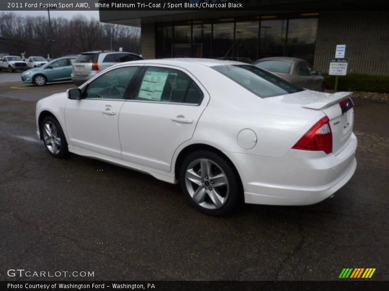 White Platinum Tri-Coat / Sport Black/Charcoal Black 2011 Ford Fusion Sport AWD