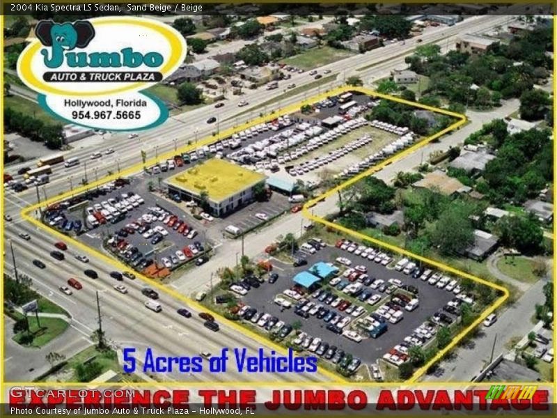 Sand Beige / Beige 2004 Kia Spectra LS Sedan