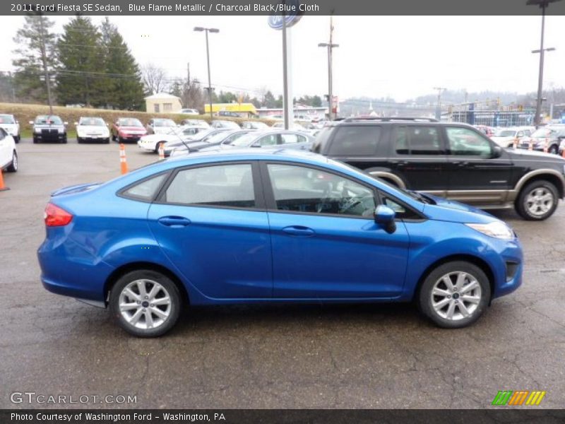 Blue Flame Metallic / Charcoal Black/Blue Cloth 2011 Ford Fiesta SE Sedan