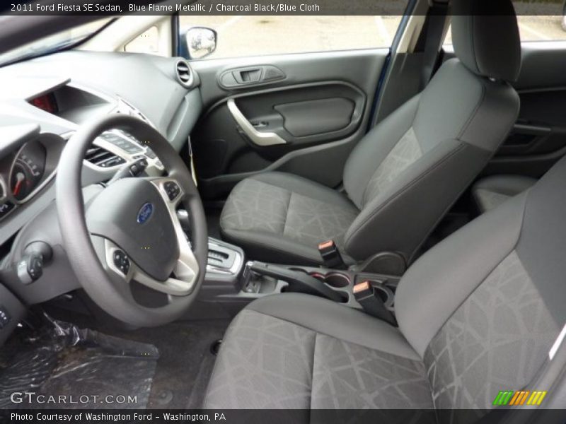 Blue Flame Metallic / Charcoal Black/Blue Cloth 2011 Ford Fiesta SE Sedan
