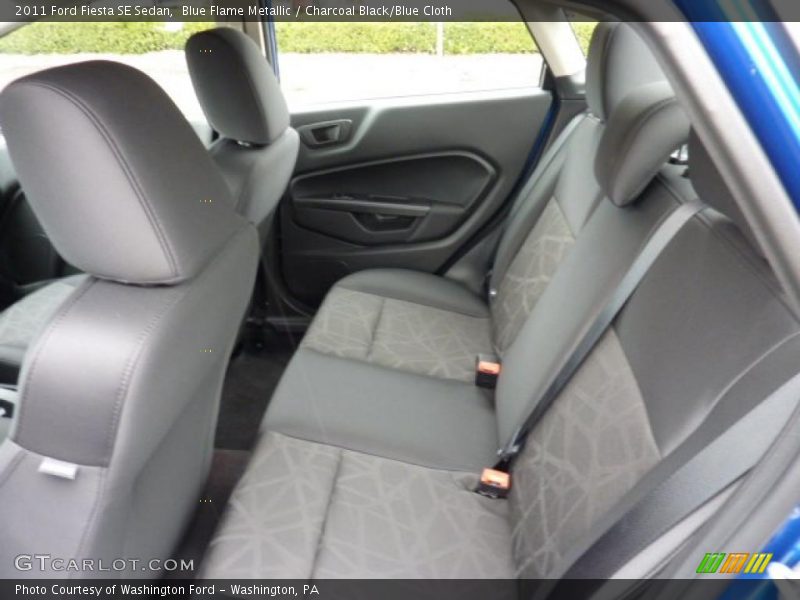 Blue Flame Metallic / Charcoal Black/Blue Cloth 2011 Ford Fiesta SE Sedan