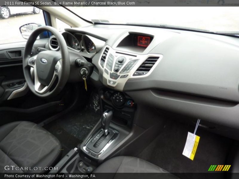 Blue Flame Metallic / Charcoal Black/Blue Cloth 2011 Ford Fiesta SE Sedan