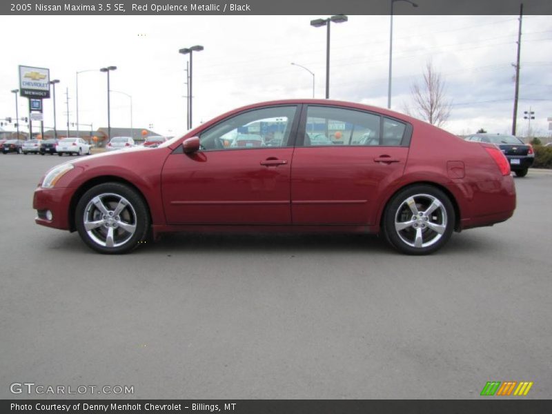 Red Opulence Metallic / Black 2005 Nissan Maxima 3.5 SE