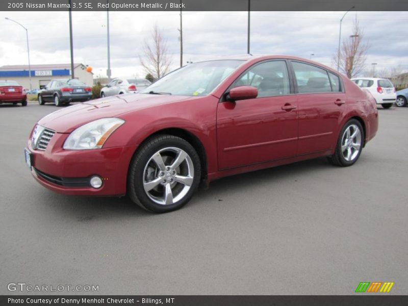 Red Opulence Metallic / Black 2005 Nissan Maxima 3.5 SE