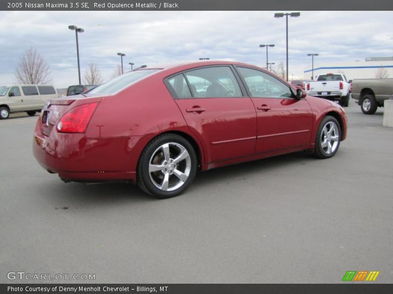 Red Opulence Metallic / Black 2005 Nissan Maxima 3.5 SE