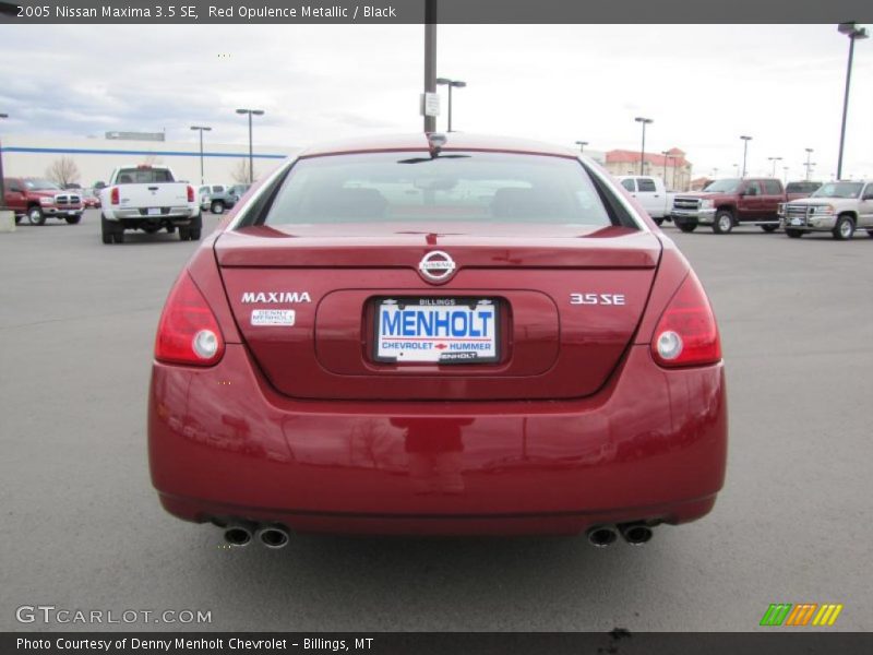 Red Opulence Metallic / Black 2005 Nissan Maxima 3.5 SE