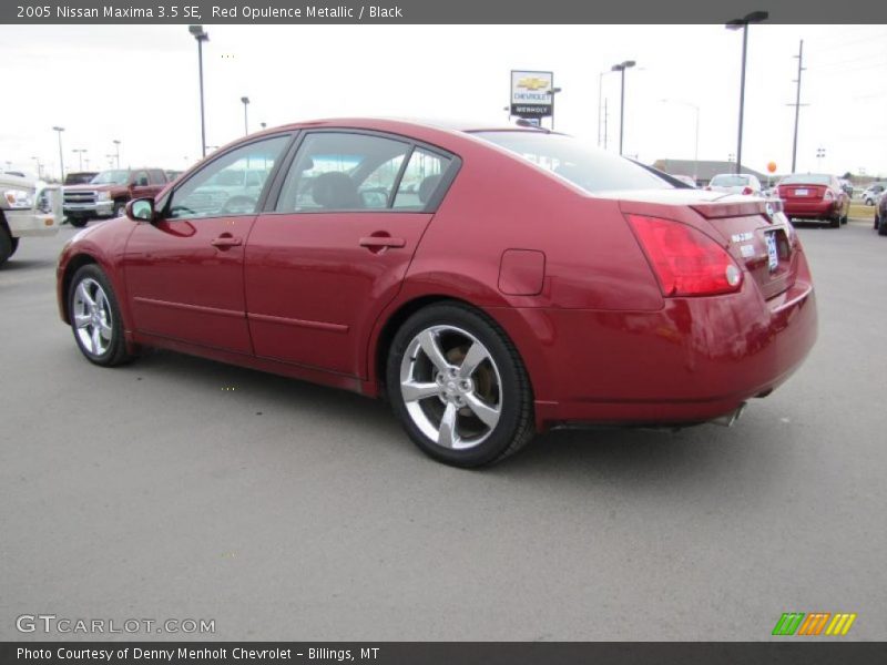Red Opulence Metallic / Black 2005 Nissan Maxima 3.5 SE