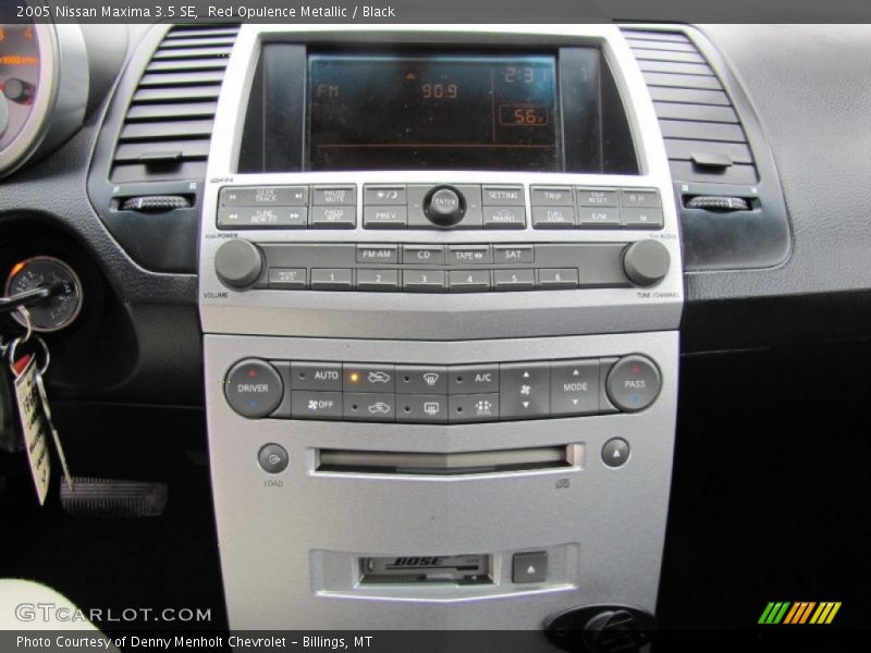 Red Opulence Metallic / Black 2005 Nissan Maxima 3.5 SE